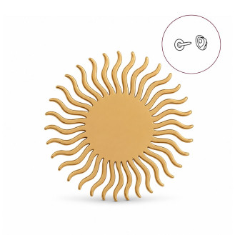 Значок (пин) BROCHE брошь бижутерия Цветы Подсолнух золотистый BRGV114502