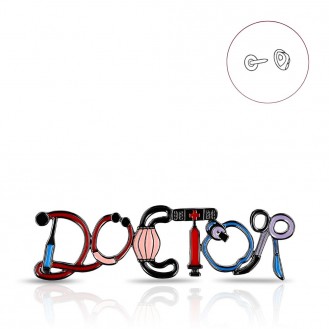 Значок (пин) BROCHE брошь бижутерия Медицина Doctor разноцветный BRGV114908
