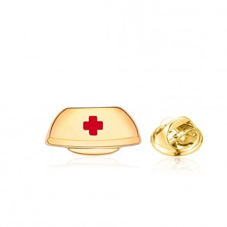 Значок (пин) BROCHE брошь бижутерия Медицинская шапочка золотистый BRGV114554