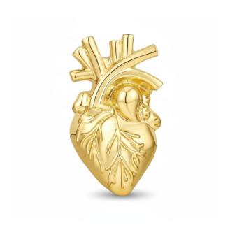 Значок (пин) BROCHE брошь бижутерия Медицина Сердце золотистый BRGV114574