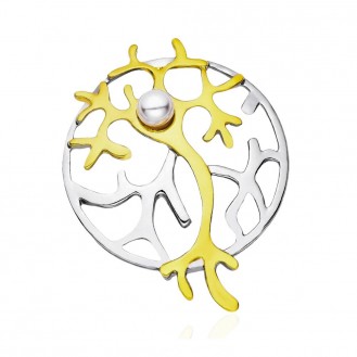 Брошь BROCHE бижутерия Медицина Нейрон серебристая BRBF114586