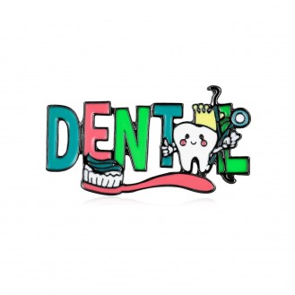 Значок стоматологу BROCHE брошь бижутерия Медицина Dental разноцветный BRGV114631