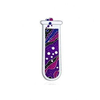 Значок (пин) BROCHE брошь бижутерия Медицина Пробирка фиолетовый BRGV114721