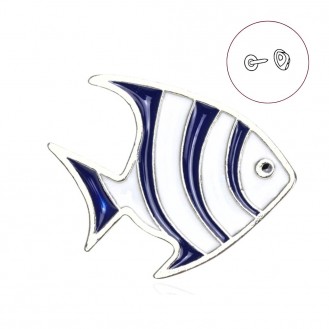 Значок (пин) BROCHE брошь бижутерия Море Рыбка разноцветный BRGV114823