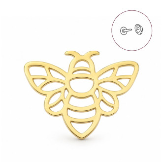 Значок (пин) BROCHE брошь бижутерия Насекомые Пчела золотистый BRGV114903