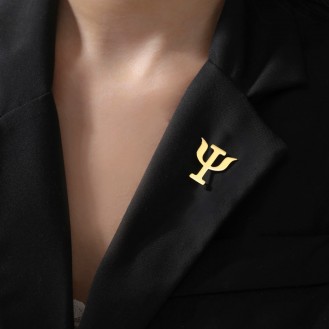 Брошь-значок BROCHE бижутерия Медицина Психология золотистая BRGV114922