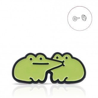 Брошь-значок BROCHE бижутерия Лягушки Love Kiss зелёный BRGV114933
