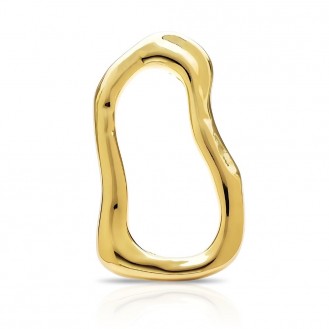 Брошь BROCHE бижутерия из стали Модерн Контур золотистая BRBF114950