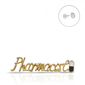 Брошь-значок BROCHE бижутерия Медицина Pharmacist (Фармацевт) золотистая BRGV114964