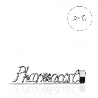Брошь-значок BROCHE бижутерия Медицина Pharmacist (Фармацевт) серебристая BRGV114965
