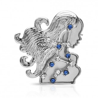 Брошь BROCHE бижутерия Знаки Зодиака Дева серебристая BRBF114976