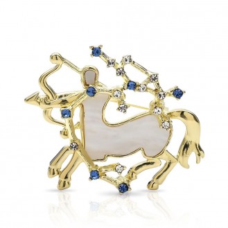 Брошь BROCHE бижутерия Знаки Зодиака Стрелец золотистая BRBF114980