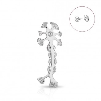 Брошь-значок BROCHE бижутерия Медицина Нейрон серебристая BRGV115013