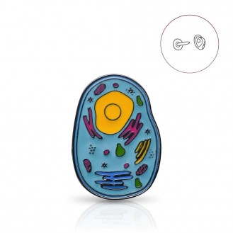 Брошь-значок BROCHE бижутерия Эукариотическая клетка разноцветная BRGV115014