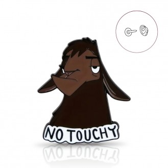 Брошь-значок BROCHE бижутерия Животные Лама No Touchy коричневая BRGV115092
