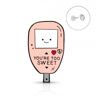 Брошь-значок BROCHE бижутерия Медицина Глюкометр с надписью "You're Too Sweet" BRGV115104