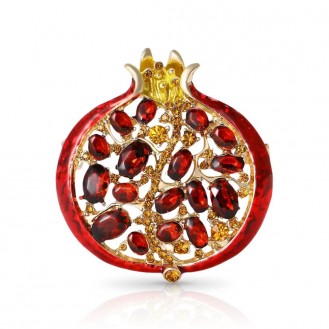 Брошь BROCHE бижутерия Фрукты Гранат красная BRBF115116