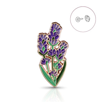 Значок (пин) BROCHE брошь бижутерия Цветы Лаванда фиолетовая BRGV115129