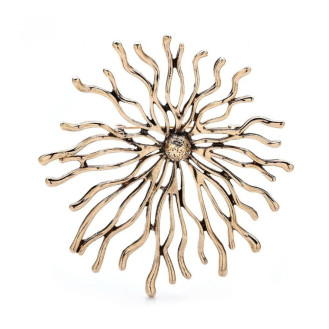 Брошь BROCHE бижутерия Космос Солнце Абстракция золотистая BRBF115156