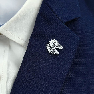 Значок из стали BROCHE брошь бижутерия Животные Лошадь серебристый BRGV115192