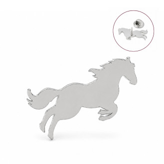 Значок из стали BROCHE брошь бижутерия Животные Лошадь серебристый BRGV115195