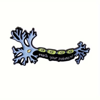Значок BROCHE брошь бижутерия Медицина Нейрон Reach Your Potential синий BRGV115266