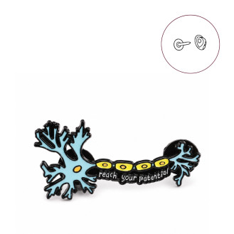 Значок BROCHE брошь бижутерия Медицина Нейрон Reach Your Potential синий BRGV115266