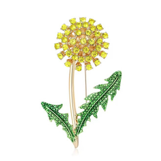 Брошь BROCHE бижутерия Цветы Одуванчик золотистая BRBF115277