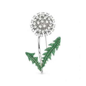 Брошь BROCHE бижутерия Цветы Одуванчик серебристая BRBF115276