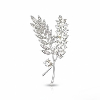 Брошь BROCHE бижутерия Колоски серебристая BRBF115326