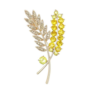 Брошь BROCHE бижутерия Колоски жёлтая BRBF115284