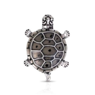 Брошь BROCHE бижутерия Море Черепаха серая BRBF115344