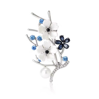Брошь BROCHE бижутерия Цветы Сакуры синяя BRBF115286
