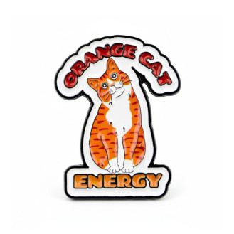 Значок BROCHE брошь бижутерия Животные Кот Energy оранжевый BRGV115309