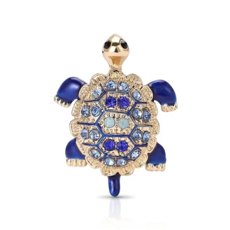 Брошь BROCHE бижутерия Черепаха с камнями синяя BRBF115343