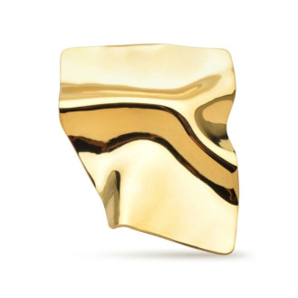 Брошь из стали BROCHE бижутерия Модерн Всплеск золотистая BRBF115349