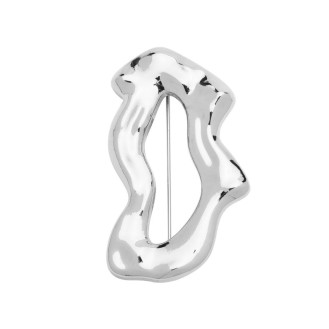 Брошь из стали BROCHE бижутерия Модерн Оазис серебристая BRSF115351