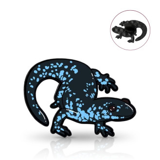 Значок BROCHE брошь бижутерия Животные Ящерица Геккон голубой BRGV115352