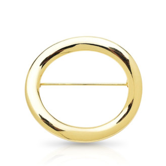 Брошь из стали BROCHE бижутерия Модерн Орбита золотистая BRSF115353