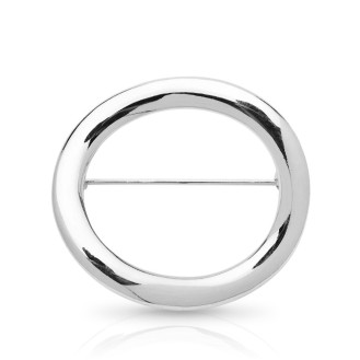 Брошь из стали BROCHE бижутерия Модерн Орбита серебристая BRSF115354