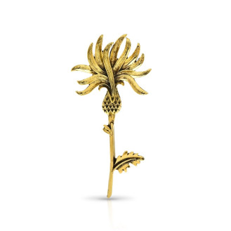 Брошь BROCHE бижутерия Цветы Чертополох золотистая BRBF115373