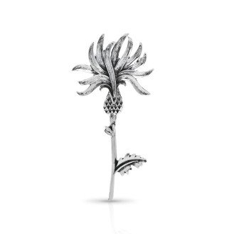 Брошь BROCHE бижутерия Цветы Чертополох серебристая BRBF115374