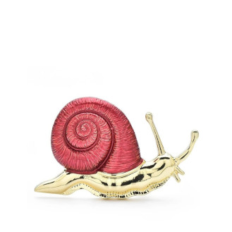 Брошь BROCHE бижутерия Животные Улитка красная BRSF115377