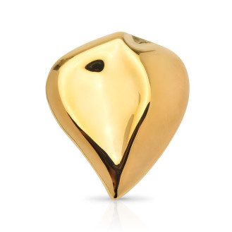 Брошь из стали BROCHE бижутерия Модерн Точка опоры золотистая BRBF115386