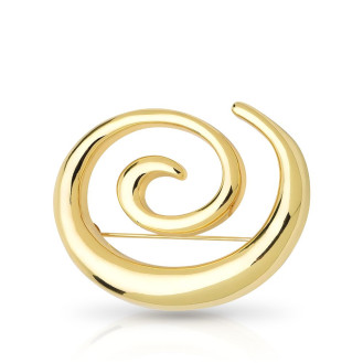 Брошь из стали BROCHE бижутерия Модерн Галактика золотистая BRSF115389