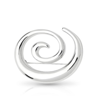 Брошь из стали BROCHE бижутерия Модерн Галактика серебристая BRSF115390
