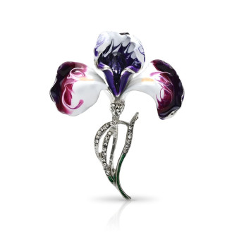 Брошь BROCHE бижутерия Цветы Ночная орхидея фиолетовая BRBF115391
