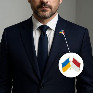 Значок BROCHE брошь бижутерия Флаги Украина-Монако BRGV115403