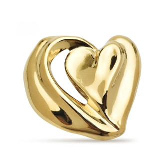 Брошь из стали BROCHE бижутерия Модерн Сердце Признание золотистая BRBF115416