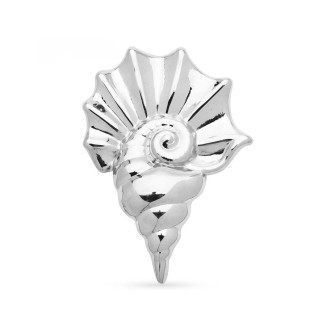 Брошь BROCHE бижутерия из стали Модерн Море Ракушка серебристая BRBF115427